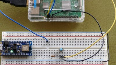 LED and Switch on Breadboard