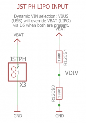 JST PH LiPo Input Schematic