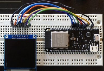 SSD1351 Breadboard