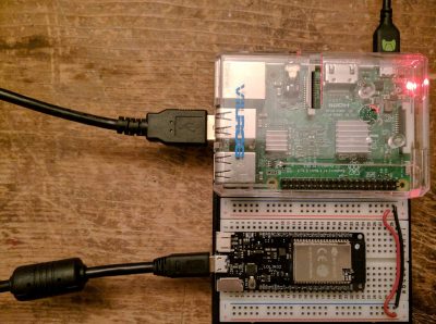 ESP32 connected to Pi