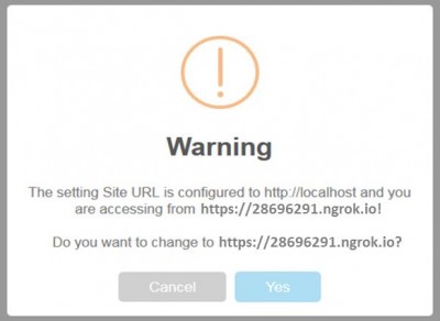 Site URL Warning