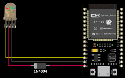 ESP32 NeoPixel Schematic