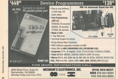 Needham's Electronics Programmers Ad