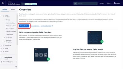 Create Twilio Service